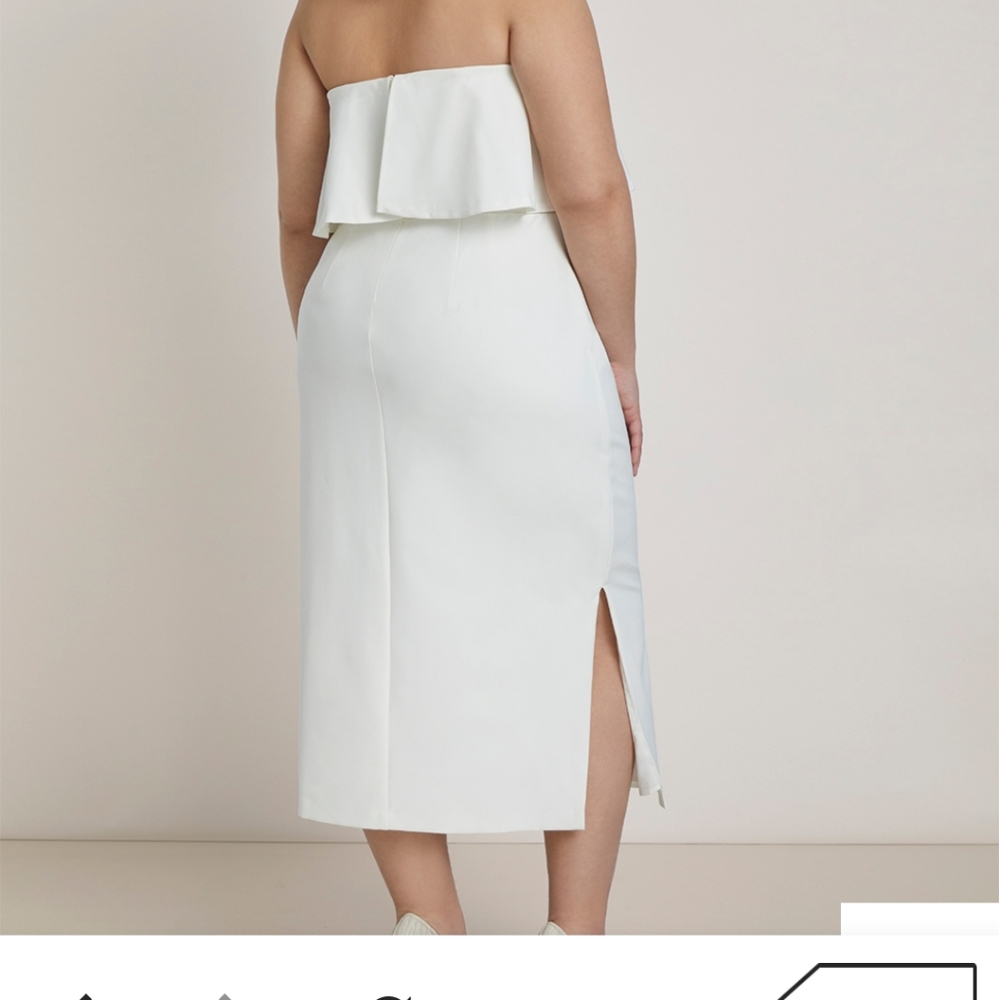 STRAPLESS BEAUTIFUL WHITE DRESS - Picture 2 of 6